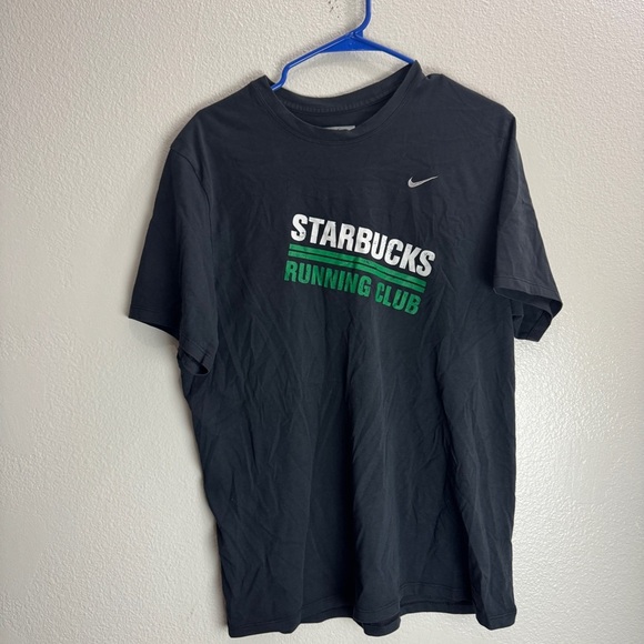 Nike Starbucks Running Club Vintage Shirt Size Large - Picture 1 of 7